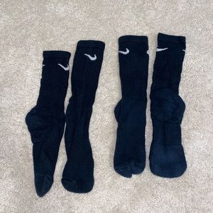 2 Pair Black Ankle Nike Socks